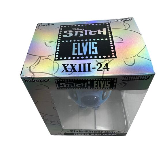 NIB Kidrobot flocked elvis singer stitch flocked vinyl figure Disclaimer - Picture 3 of 6